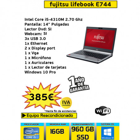 FUJITSU LIFEBOOK E744 CORE I5