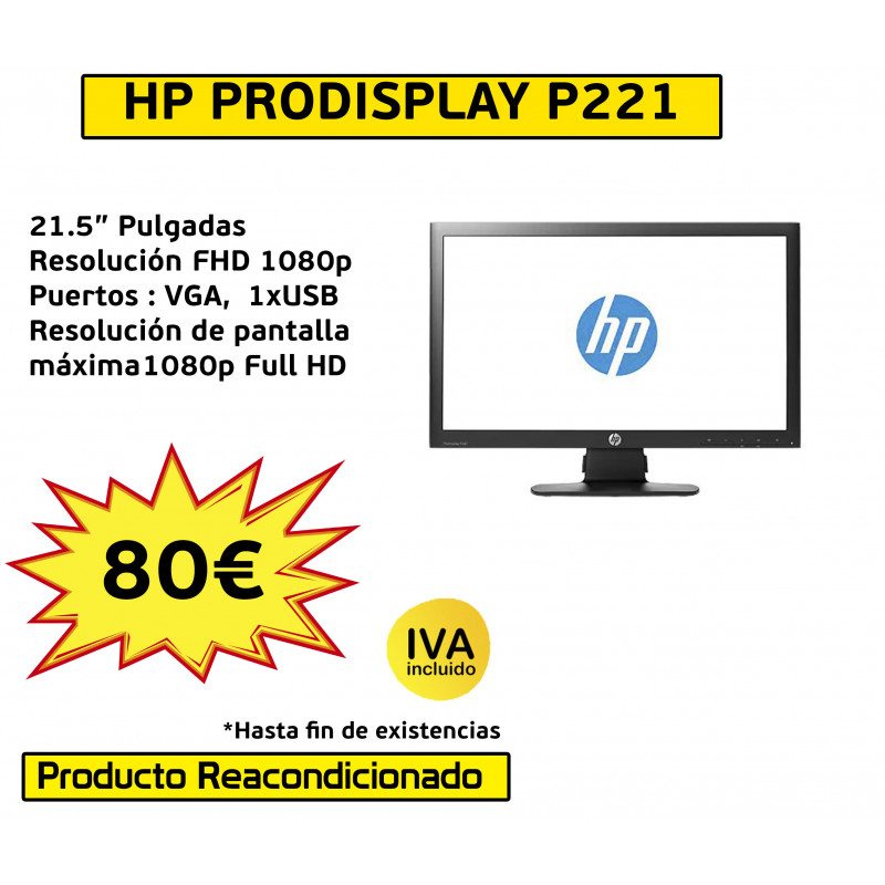 MONITOR HP ProDisplay P221 21.5"