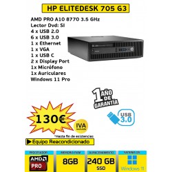 HP ELITEDESK 705 G3 SFF 8GB...
