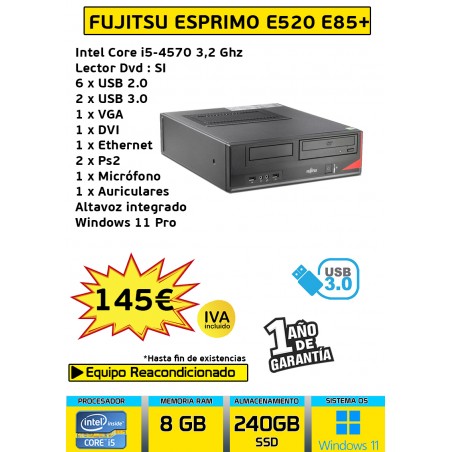 FUJITSU ESPRIMO E520 E85+ CORE I5
