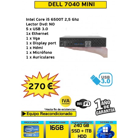 DELL OPTIPLEX 7040 MINI CORE I5