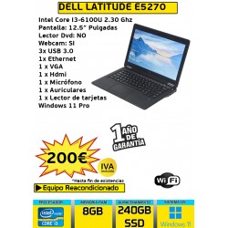 DELL LATITUDE E5270 CORE I3...
