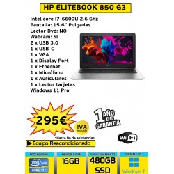 HP ELITEBOOK 850 G3 CORE I7