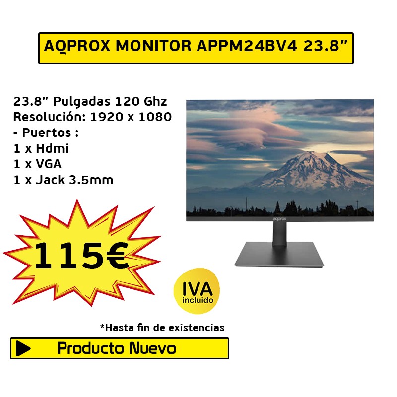 MONITOR AQPROX OFFICE APPM24BV4 23.8" _NUEVO_