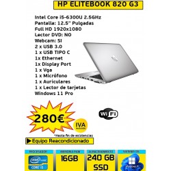 HP ELITEBOOK 820 G3 CORE I5...