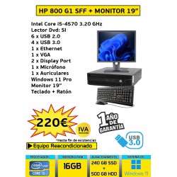 EQUIPO COMPLETO HP 800 G1...