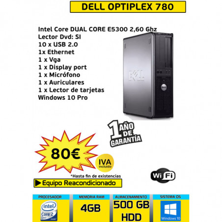 DELL OPTIPLEX 780 CORE 2 DURO